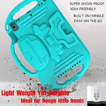 LTROP Kids Shockproof iPad Case with Handles and Strap