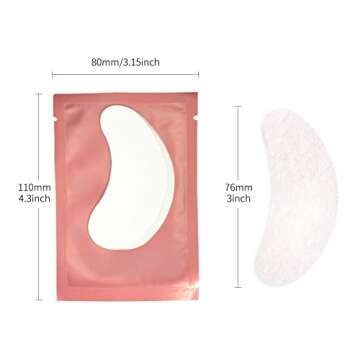 VEYES INC 50 Pairs Pink Hydrogel Eye Patch Eyelash Extension Natural Lint Free Under Eye Gel Pads La...