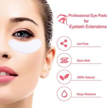 VEYES INC 50 Pairs Pink Hydrogel Eye Patch Eyelash Extension Natural Lint Free Under Eye Gel Pads Lash Extension Supplies & Beauty Tools