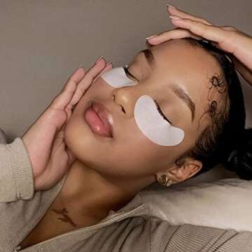 VEYES INC 50 Pairs Pink Hydrogel Eye Patch Eyelash Extension Natural Lint Free Under Eye Gel Pads Lash Extension Supplies & Beauty Tools