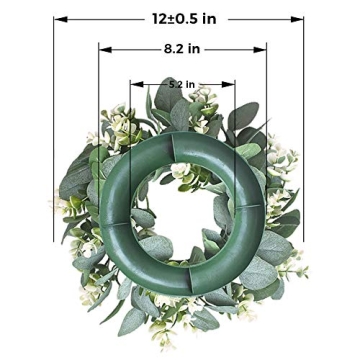 IRONLAND 12" Eucalyptus Wreath for All Seasons