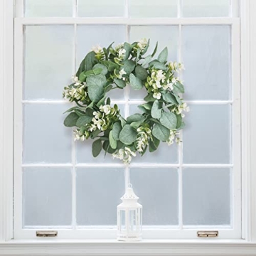 IRONLAND 12" Eucalyptus Wreath for All Seasons