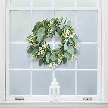 IRONLAND 12" Eucalyptus Wreath for All Seasons
