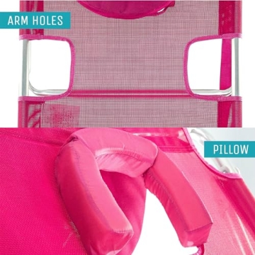 Ostrich 3N1 Lightweight Reclining Lounge Chair - Pink