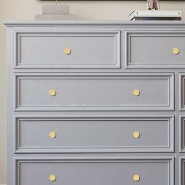 RZDEAL 4pcs Solid Brass Cabinet Knobs Pulls Cabinet Drawer Dresser Gold Knobs Modern Handles Knobs(1"x1"/25mmx25mm),Brushed Brass Finish