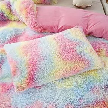 RYNGHIPY Ultra Soft Rainbow Bedding Set for Twin Size