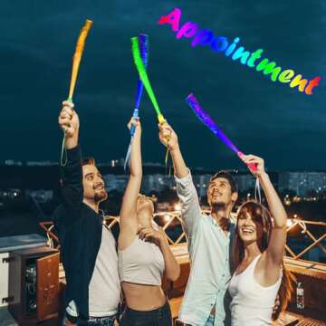 BouQuw 25 Pack Glow Sticks Mardi Gras Party Supplies ,Glow in the Dark Party Supplies,3 Models Flashing Sticks, Fiber Optic Wands Light up Sticks Fit Wedding Birthday Easter valentine's day