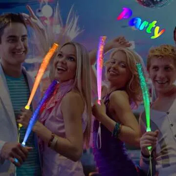 BouQuw 25 Pack Glow Sticks Mardi Gras Party Supplies ,Glow in the Dark Party Supplies,3 Models Flashing Sticks, Fiber Optic Wands Light up Sticks Fit Wedding Birthday Easter valentine's day