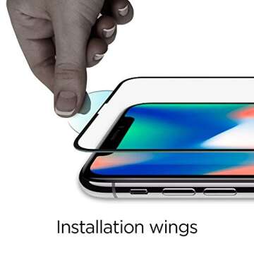 Spigen Tempered Glass Screen Protector [GlasTR AlignMaster] Designed for iPhone XS (2018) / iPhone X (2017) [2 Pack] - Edge to Edge Protection