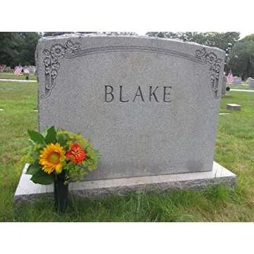 Evelots Cemetery Vases for Graves - Set of 6 Flower Cone Vases - New Sturdy Galvanized Steel Stakes - Graveside Memorial for Outdoor Lawn