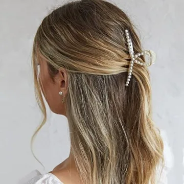 Stylish Pearl Hair Clips Set for Women and Girls - 5pcs