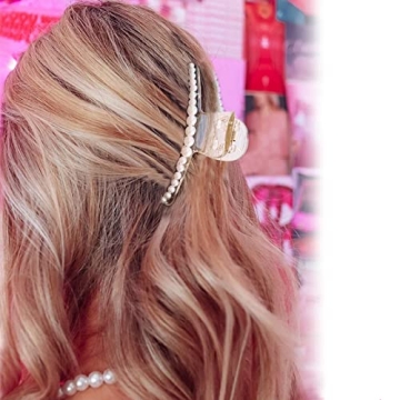 Stylish Pearl Hair Clips Set for Women and Girls - 5pcs