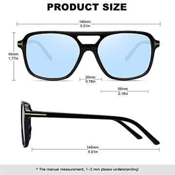 Stylish MEETSUN Retro Aviator Sunglasses for Everyone