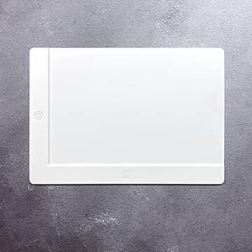 Waffle Flower 6x9 Media Mat - Matte White Silicone Craft Mat w/Bag for Ink Blending. Non-Slip, Waterproof, Heat-Resistant, Non-Stick and Non-Reflective. 6 x 9 inch Open Edge for Bigger Media Sizes.