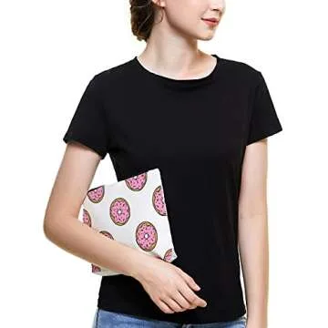 IHopes+ Funny Makeup Cosmetic Bag Zipper Pouch | Cute Might Be Snacks Cosmetic Travel Bag Toiletry Make-Up Case Multifunction Pouch Gifts for Women Girls