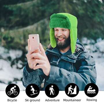 Winter Trapper Hat, Fleece Sherpa for Men Women