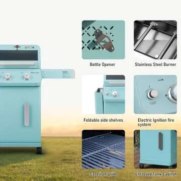 Monument 2-Burner BBQ Grill with Clearview Lid