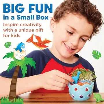 Dinosaur Craft Mini Terrarium Kit for Kids Ages 6-8