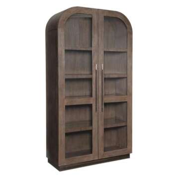 Hooker Furniture Modern Mood Wood-Framed Display Cabinet in Brown