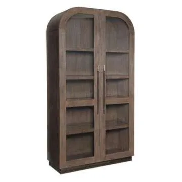 Hooker Furniture Modern Mood Wood-Framed Display Cabinet in Brown
