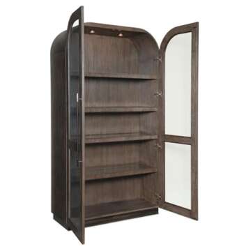 Hooker Furniture Modern Mood Wood-Framed Display Cabinet in Brown