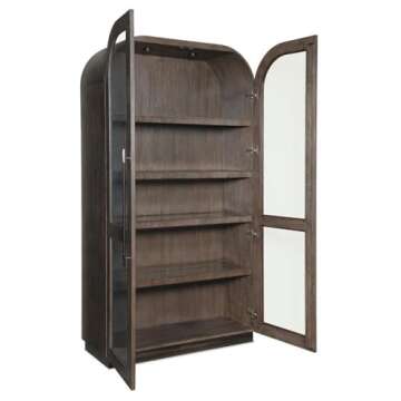 Hooker Furniture Modern Mood Wood-Framed Display Cabinet in Brown