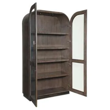 Hooker Furniture Modern Mood Wood-Framed Display Cabinet in Brown