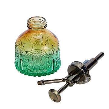 Ebristar Glass Vintage Plant Spritzer Spray Bottle, Succulent Watering Bottle with Top Pump, Small Plant Sprayer Mister Watering Can for Indoor Outdoor House Plant - Green Brown Gradient