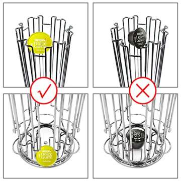EXZACT Coffee Capsule Holder Compatible with Dolce Gusto, Not Sold or Ceated by Dolce Gusto, Rotating Coffee Pods Stands Holder (Max Capacity: 32)