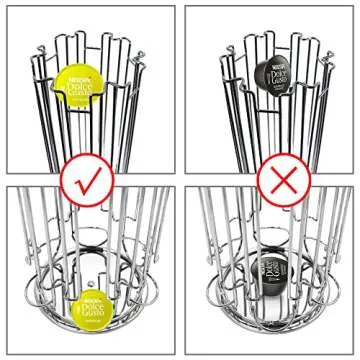 EXZACT Coffee Capsule Holder Compatible with Dolce Gusto, Not Sold or Ceated by Dolce Gusto, Rotating Coffee Pods Stands Holder (Max Capacity: 32)