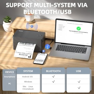 Bluetooth 4x6 Thermal Label Printer for Shipping