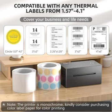 Bluetooth 4x6 Thermal Label Printer for Shipping