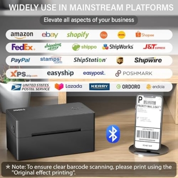 Bluetooth 4x6 Thermal Label Printer for Shipping