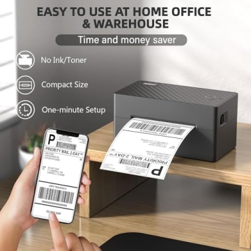 Bluetooth 4x6 Thermal Label Printer for Shipping