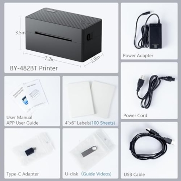 Bluetooth 4x6 Thermal Label Printer for Shipping