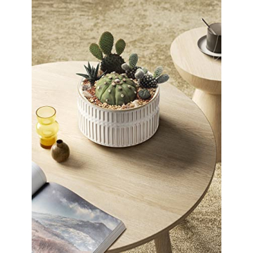 Elegant LE TAUCI Ceramic Succulent Pots for Indoor Gardening