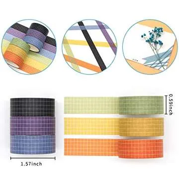 Vibrant 27 Roll Washi Tape Set for Crafts and Scrapbooking