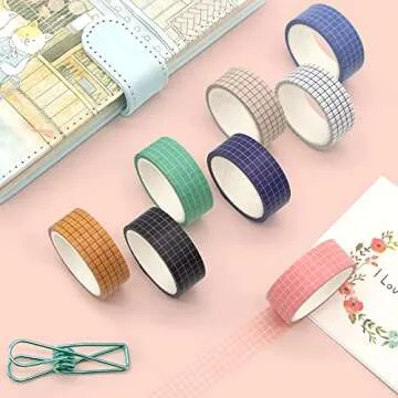 Vibrant 27 Roll Washi Tape Set for Crafts and Scrapbooking