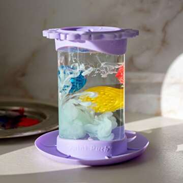 Paint Brush Cleaner Rinse Cup (All-in-One) Fine Art, Studio, Classroom | Brushes Holder & Silicone C...