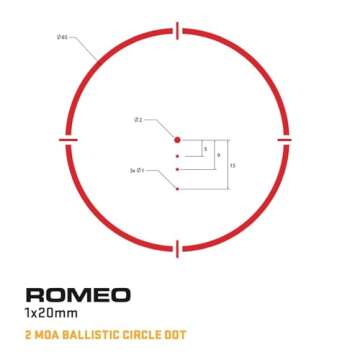 Sig Sauer ROMEO4S 1x 20 mm Tactical Solar Powered Shooting Targeting Waterproof Closed Red Dot Sight...