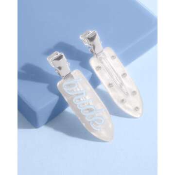 xo, Fetti Bride Beauty Clips - 4 pc | Bachelorette Party, Blue White Bridal Hair Clip, Wedding Get R...