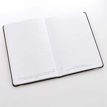 Tan Faux Leather Inspirational Journal with Scripture Quotes