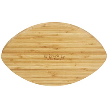 Prairie Football Shaped Bamboo Tray for Game Day