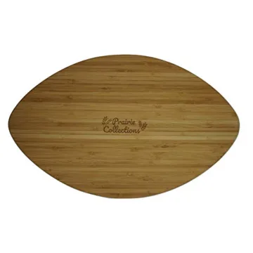 Prairie Football Shaped Bamboo Tray for Game Day