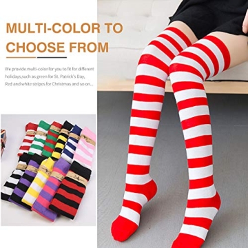 Elegant Striped Over Knee High Stockings for All Occasions