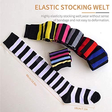 Elegant Striped Over Knee High Stockings for All Occasions