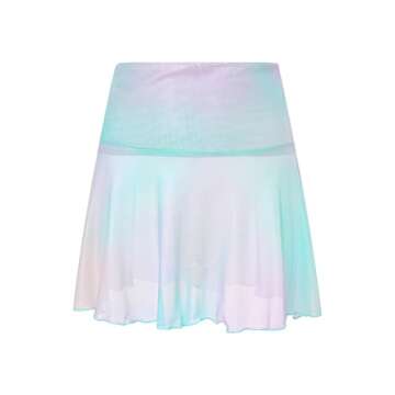 KnniMorning TEES Women's Sheer Mesh Mini Skirt - Beach Cover-up in Tie-Dye