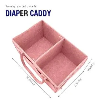 Runsabay. Diaper Caddy Organizer for Newborn Baby Essentials, Nursery Storage Bin, Car Organizer for...