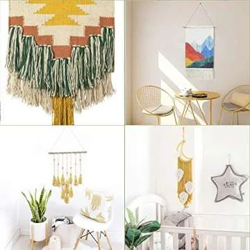 POZEAN Macrame Cord 3mm, 3 mm Macrame Cord – 220 Yards (About 200m), 100% Natural Cotton Macrame Yarn for Wall Hanging, Plant Hangers, DIY Crafts Knitting, Christmas Wedding Decorative (Pink)