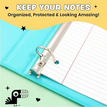 Yoobi 1 Inch Cute Binder Set - Organize with Style